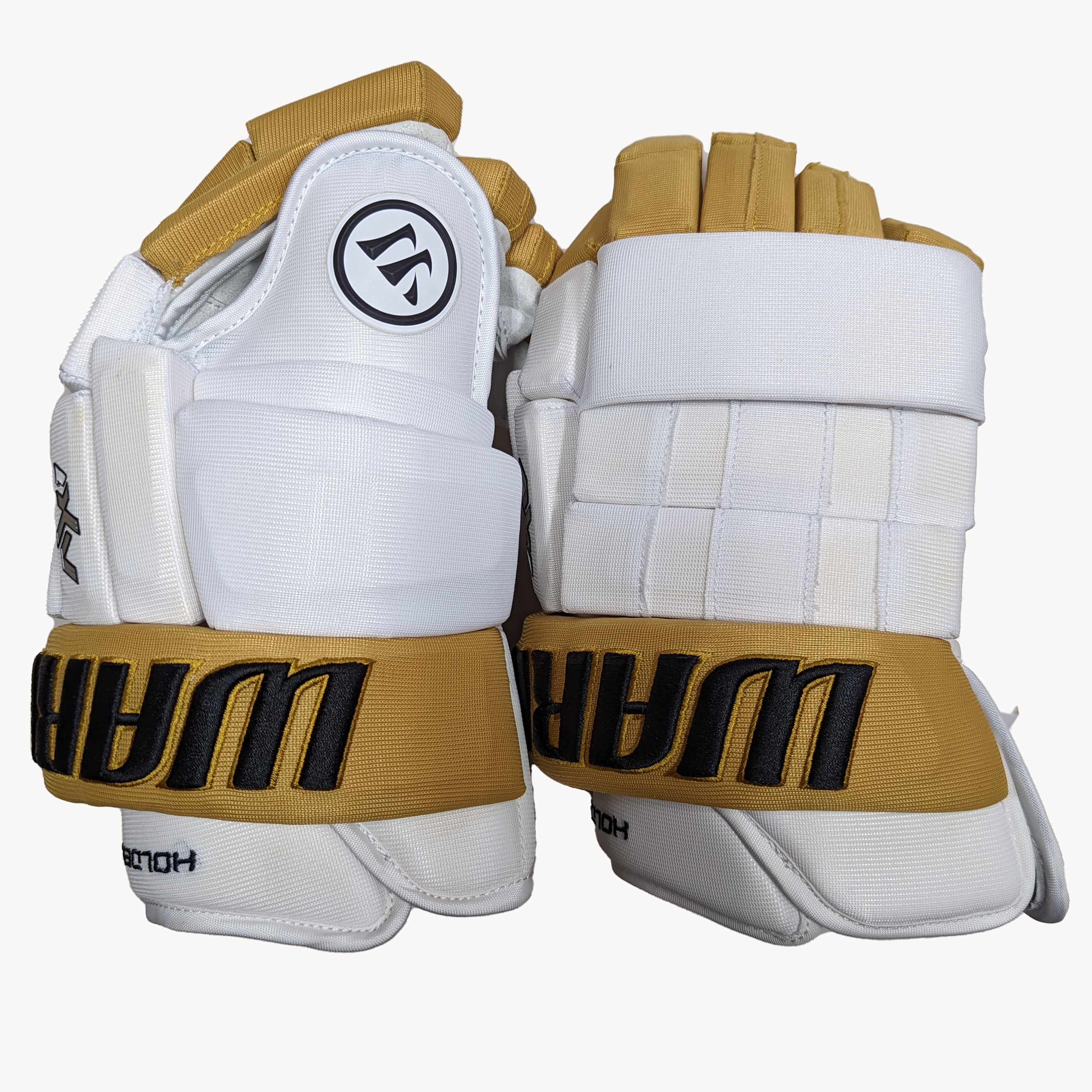 Warrior Dynasty AX1 - Gant NHL Pro Stock - Nick Holden (Blanc/Or)